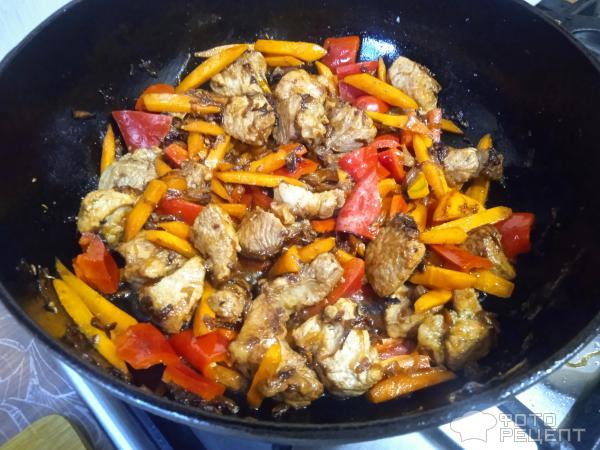 Рецепт: Тушенное мясо с овощам - тушеная свинина с сезонными овощами Рецепт: Тушенное мясо с овощам - тушеная свинина с сезонными овощами