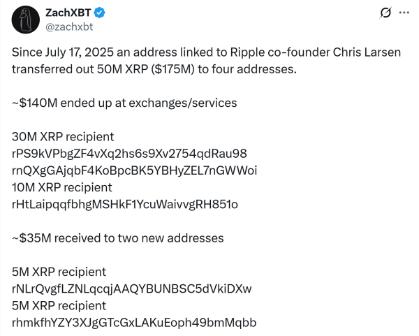 Соучредитель Ripple переходит 175 миллионов долларов США, рисуя критику по времени времени Соучредитель Ripple переходит 175 миллионов долларов США, рисуя критику по времени времени