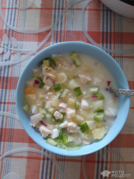 Рецепт: Окрошка на айране - Полезная и освежающая еда в летнюю жару! Рецепт: Окрошка на айране - Полезная и освежающая еда в летнюю жару!