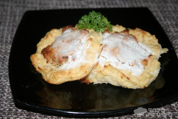 Рецепт: Ватрушки картофельные - с куриным фаршем Рецепт: Ватрушки картофельные - с куриным фаршем