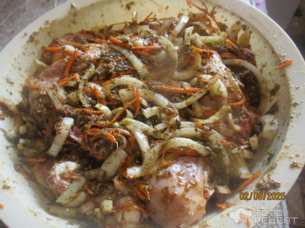 Рецепт: Курица тушеная в сливовом соусе и "русским" песто - в мультиварке-скороварке Рецепт: Курица тушеная в сливовом соусе и "русским" песто - в мультиварке-скороварке