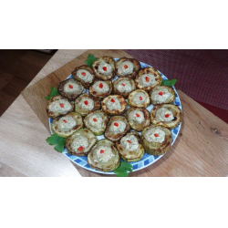 Рецепт: Кабачки жареные, закусочные - С чесноком, классические Рецепт: Кабачки жареные, закусочные - С чесноком, классические