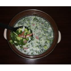 Рецепт: Окрошка на айране - Полезная и освежающая еда в летнюю жару! Рецепт: Окрошка на айране - Полезная и освежающая еда в летнюю жару!
