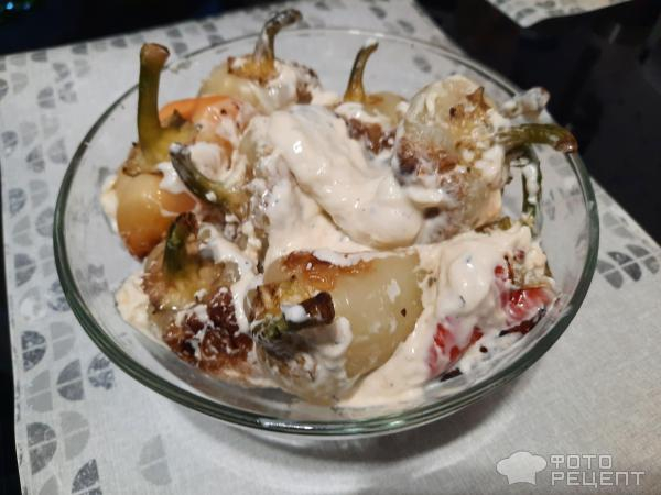 Рецепт: Жареный перец - В сметанно-майонезной заливке! Рецепт: Жареный перец - В сметанно-майонезной заливке!